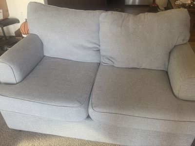 Couch & Loveseat. Light Blue. Good condition. $75