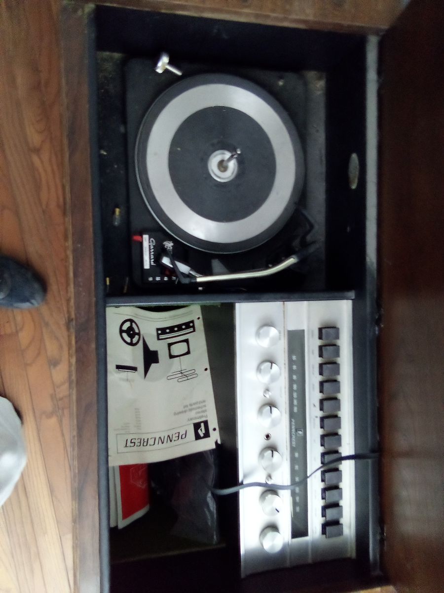 Vintage Penncrest Stereo Console with Garrard Turntable