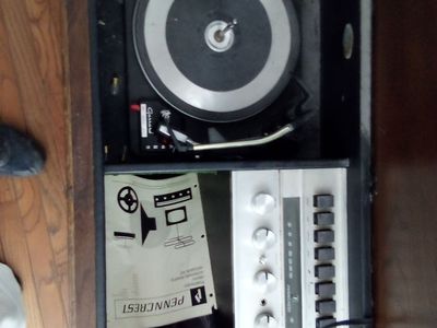 Vintage Penncrest Stereo Console with Garrard Turntable