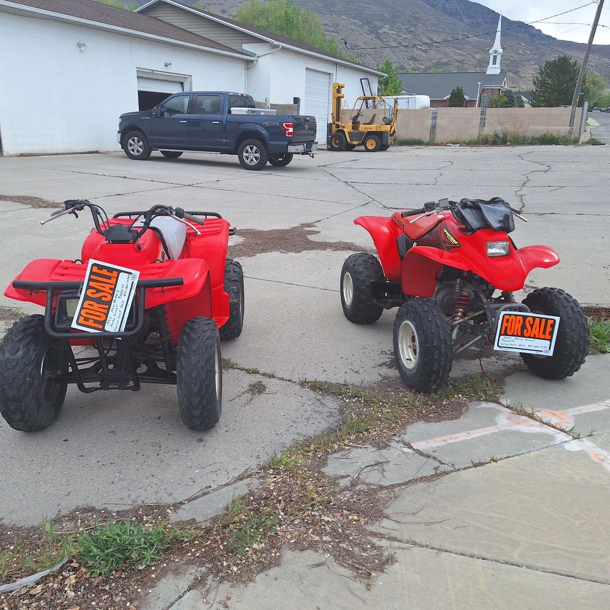 2002 honda 250ex and 1993 yamaha 250 timberwolf