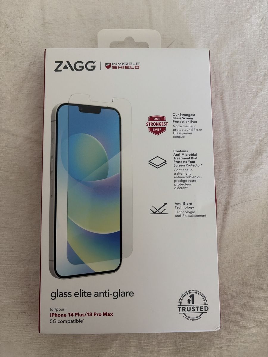 ZAGG InvisibleShield Glass Elite Anti-Glare Screen Protector for iPhone 14 Plus / 13 Pro Max