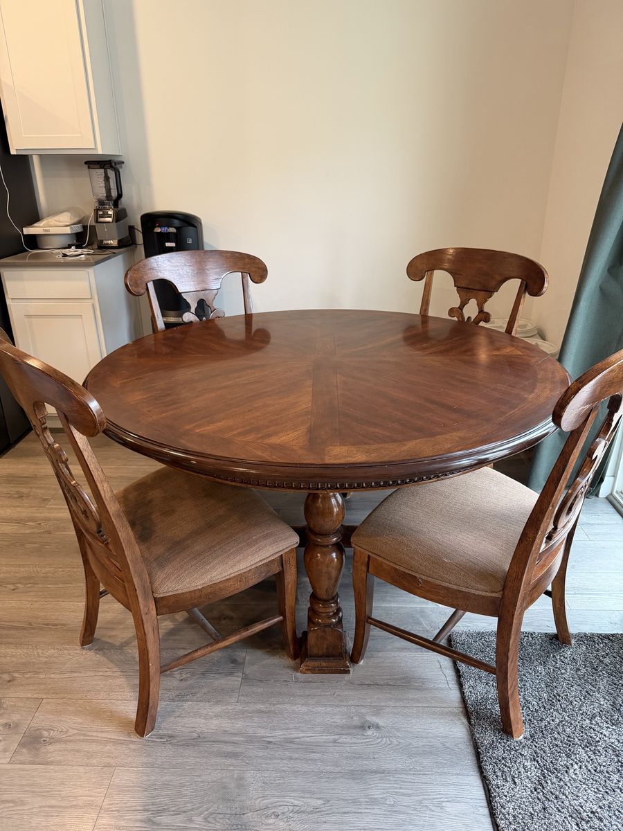 Heavy Duty Wood Table & Chairs