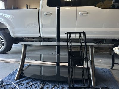 Glass/chrome TV stand