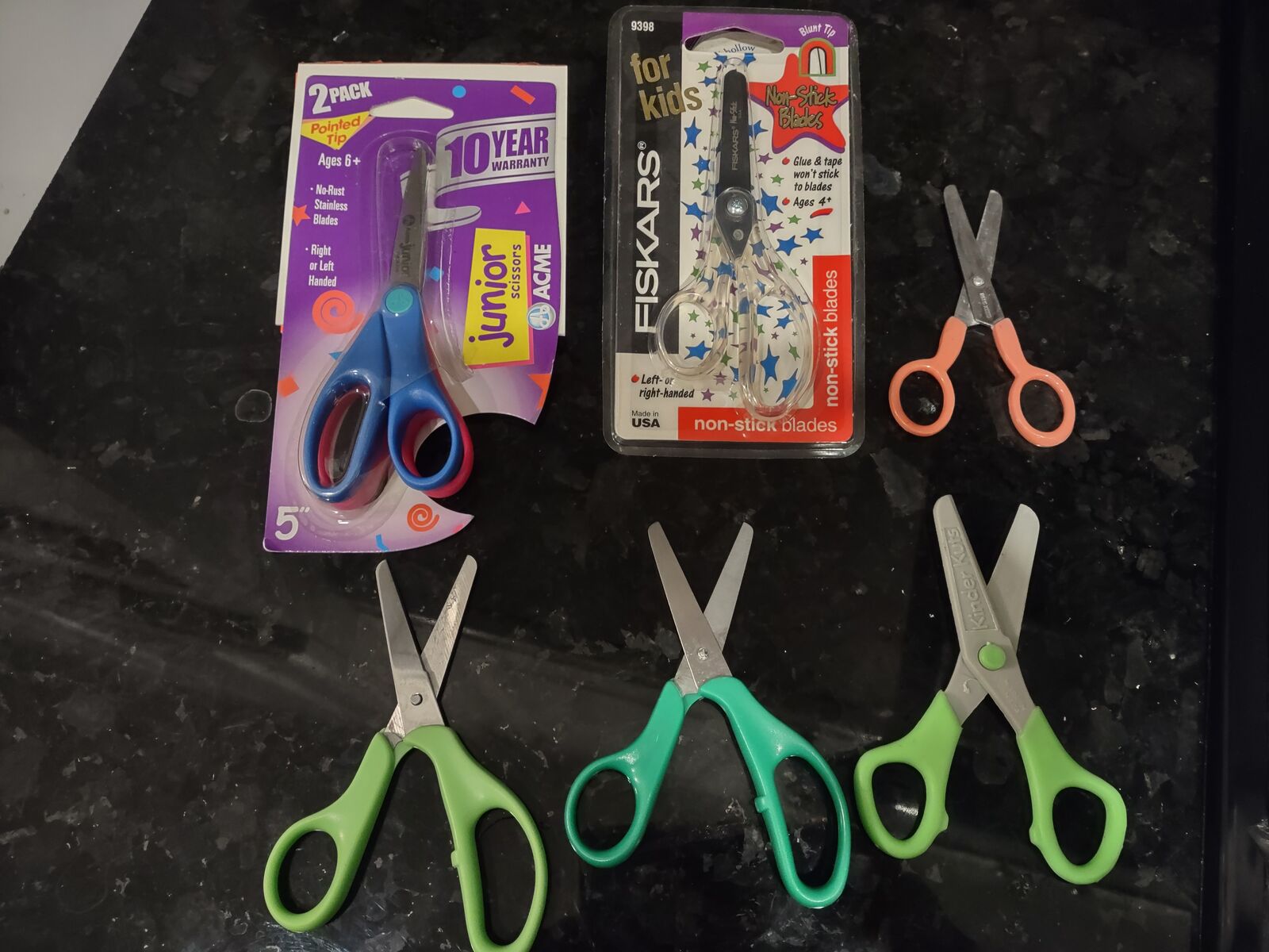 SCISSORS, SAFETY TIP, 7 PAIRS individually priced or group + 2 PAIRS JUNIORS