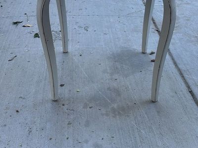 Vintage French Provincial Style Nightstand White Shabby Chic End Table Made in USA