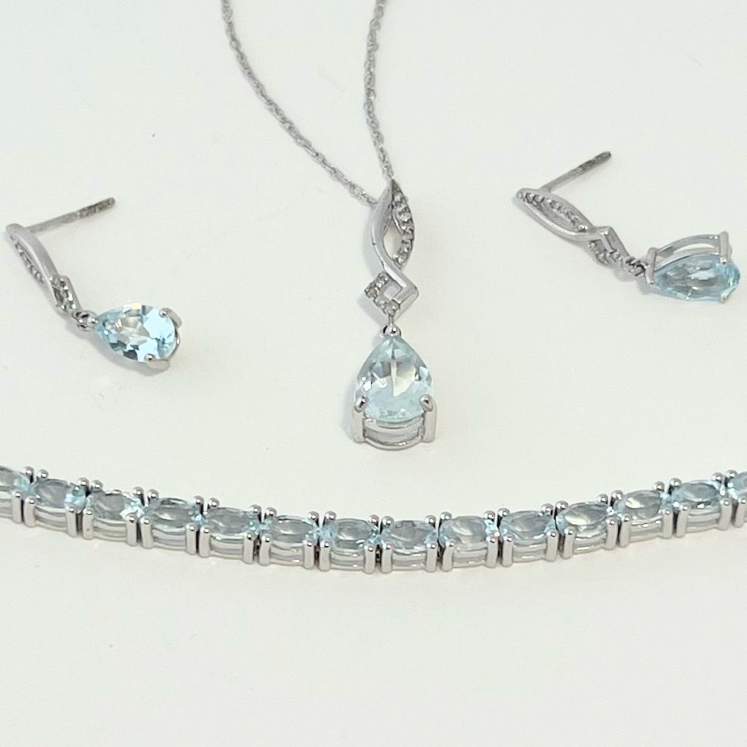 925 Sterling Silver Jewelry Set – New