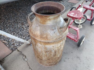 antique cream can
