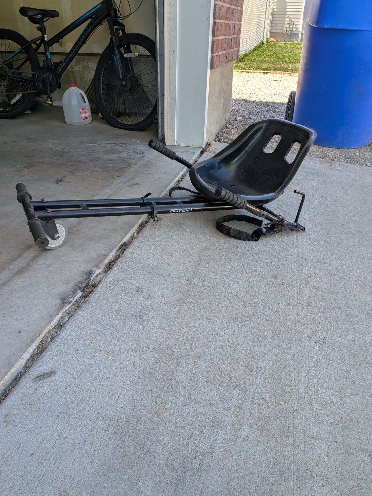 HOVER-1 Hoverboard Go-Kart Attachment - Black, Adjustable Frame