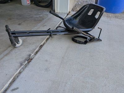 HOVER-1 Hoverboard Go-Kart Attachment - Black, Adjustable Frame