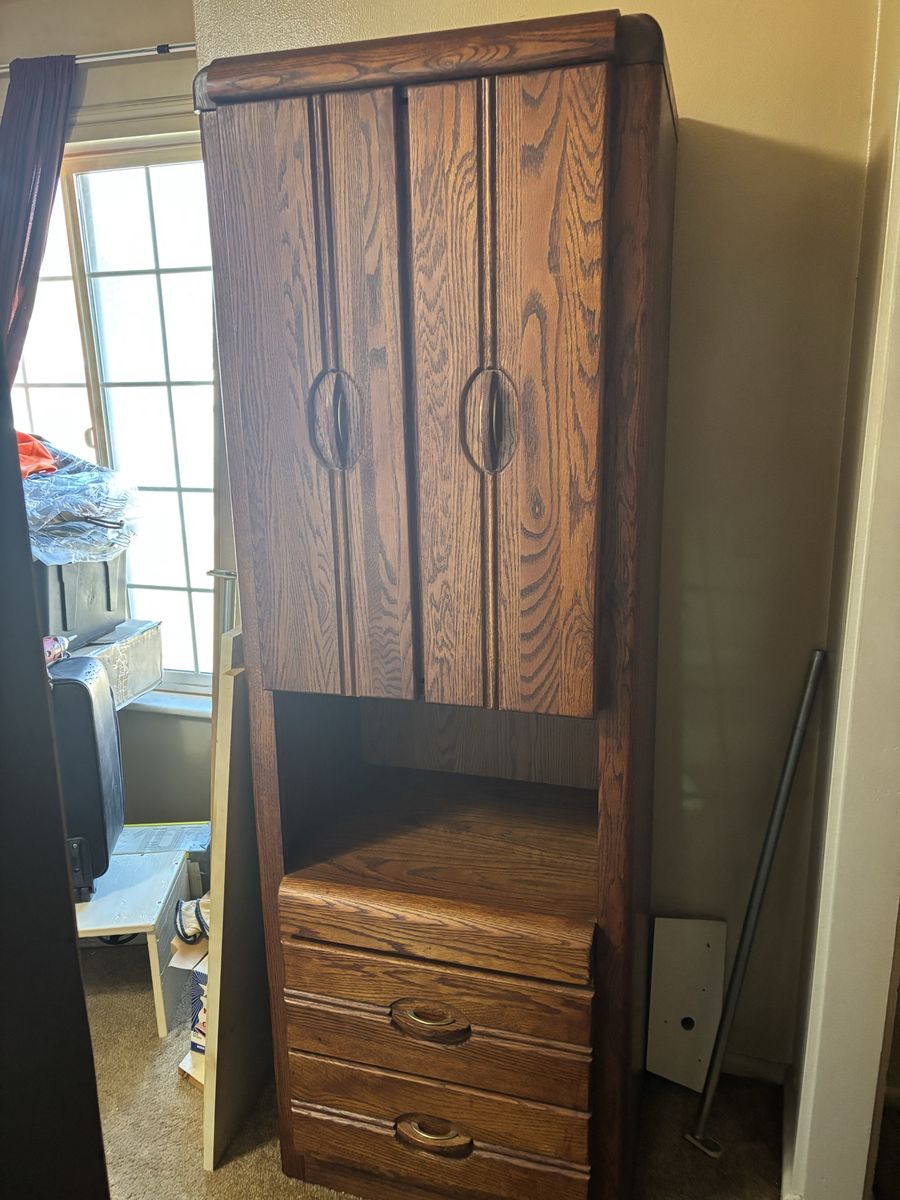 Oak armoire $59/obo