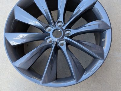 Tesla Model S OEM 21" Sonic Carbon Twin Turbine Wheel 21x8.5J