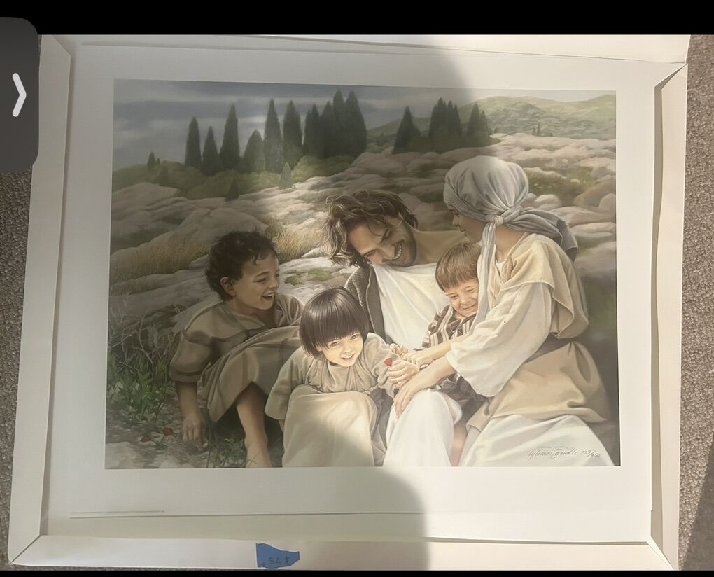 Signed Artist Print Let The Children Come