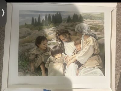 Signed Artist Print Let The Children Come