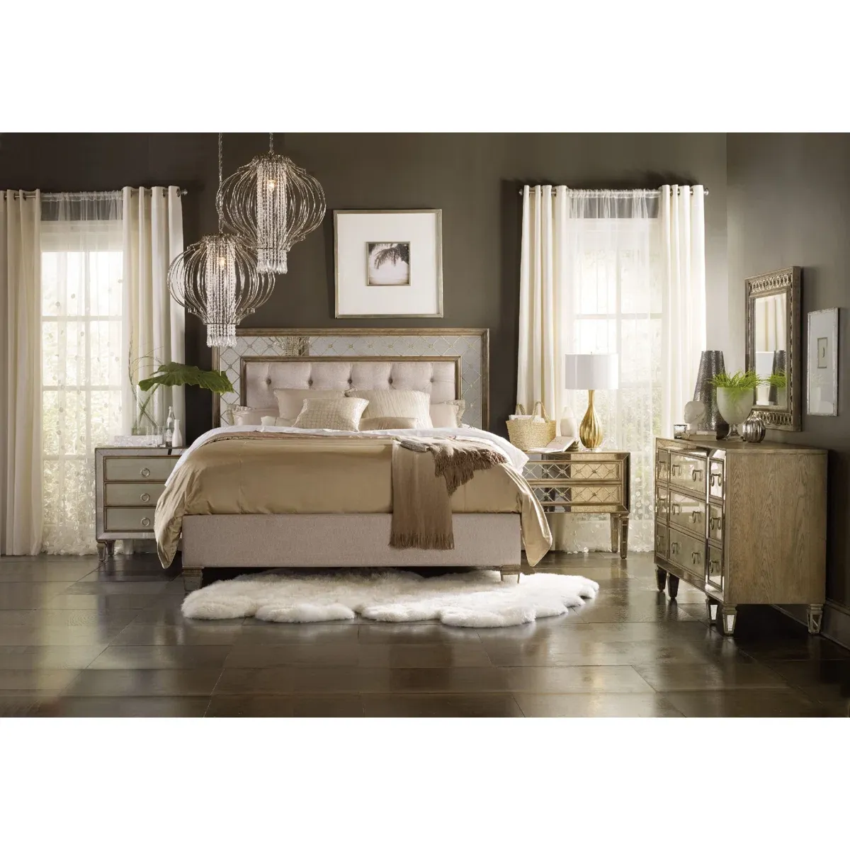 Luxury Hooker Furniture Sanctuary 4-Piece Bedroom Set