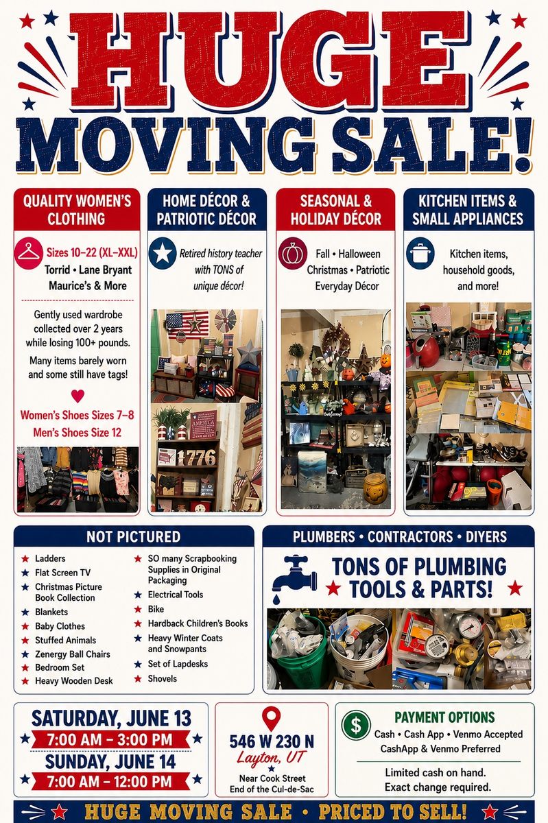 Huge Moving Sale