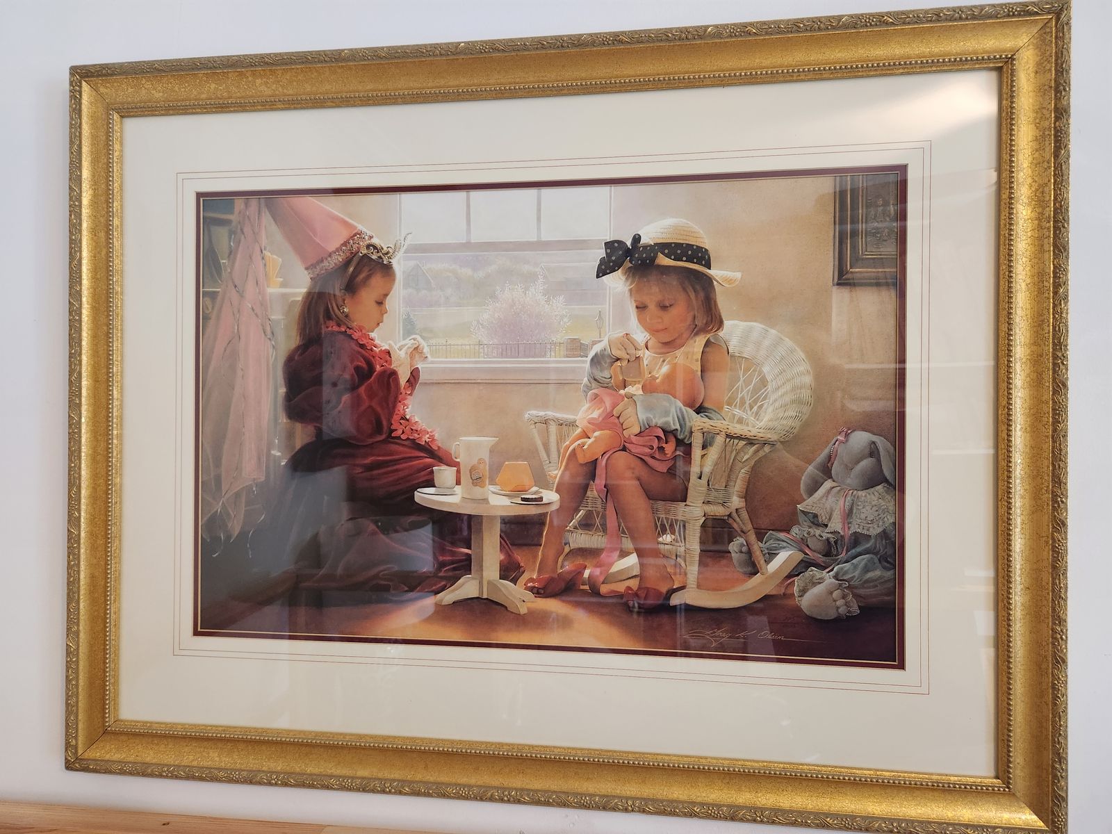 Formal Luncheon Art Print- GREG OLSEN Signed & Number Limited Ed 105/1000  27x17 (frame size 37x29)
