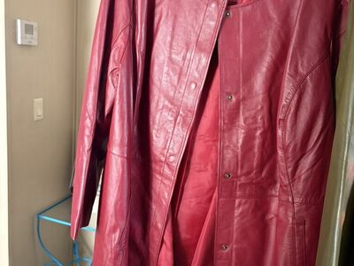 Red Leather Coat