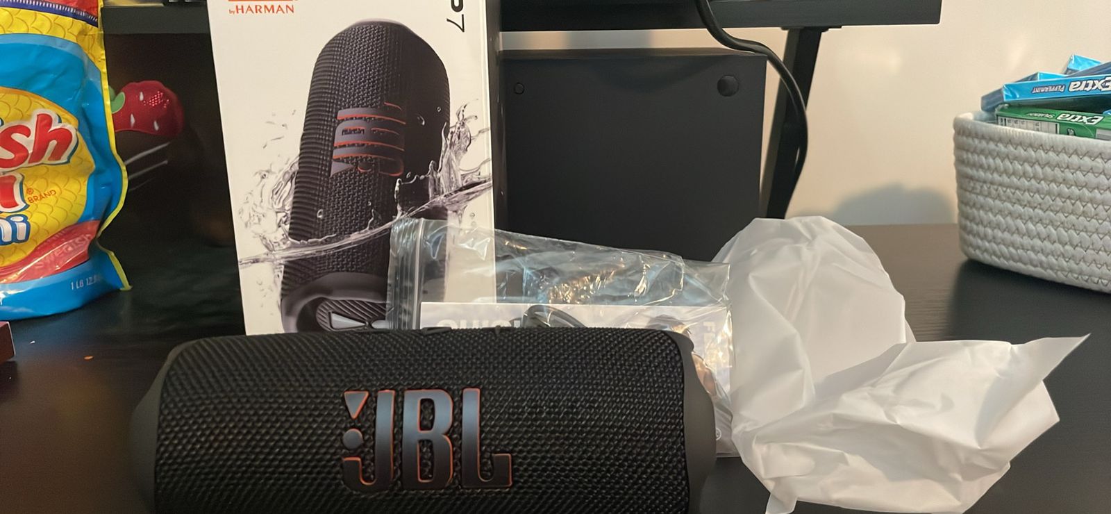 JBL Flip 7 Portable Bluetooth Speaker - Black, Waterproof, New Open Box