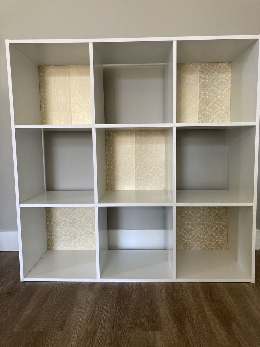 9 Cubby White Bookcase