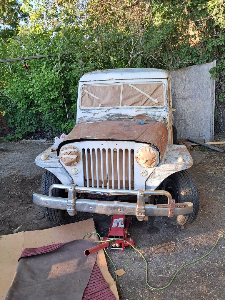 Vintage Willys Jeep Truck Project Vehicle - Red Custom Interior