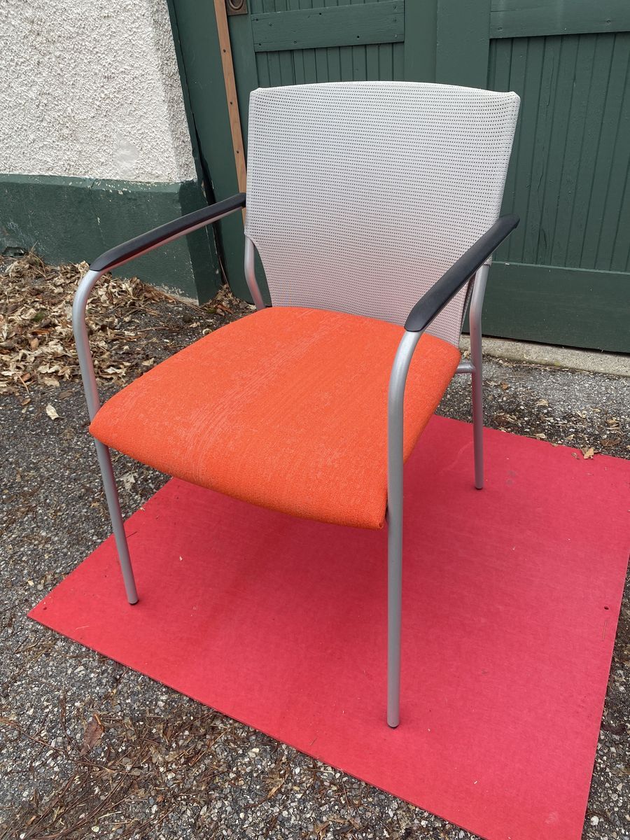 Modern fabric and mesh stacking chair(s)