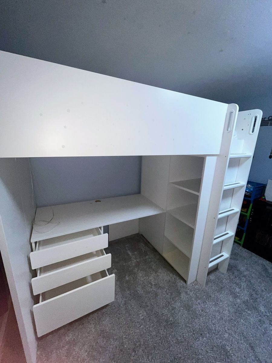 IKEA Twin Bunk Bed With Desk