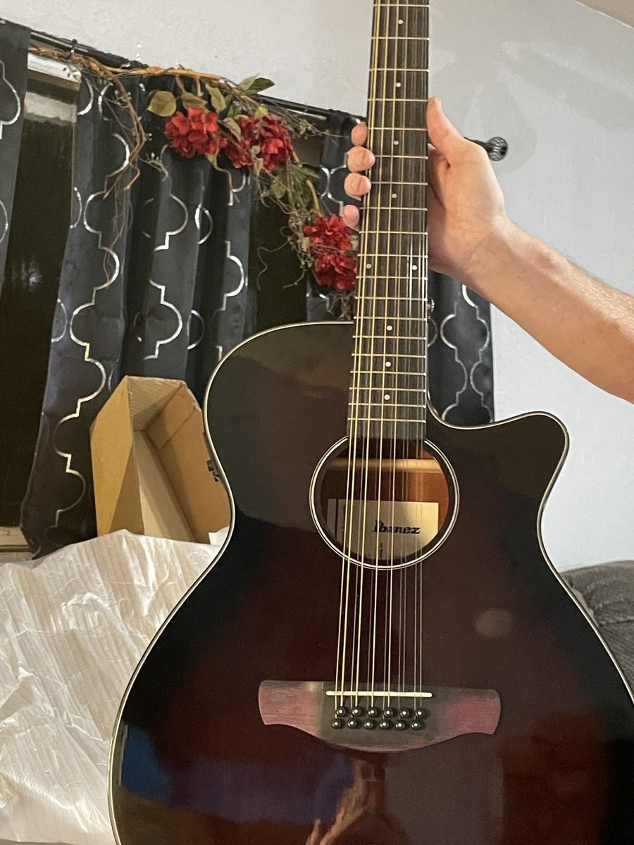 Ibanez 12-String Acoustic Guitar - Dark Stain Finish