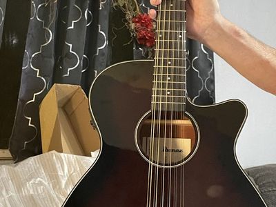 Ibanez 12-String Acoustic Guitar - Dark Stain Finish