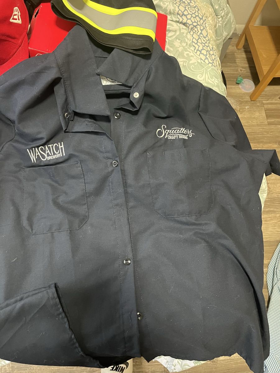 Red Kap Wasatch & Squatters Brewery Black Work Shirt - Size XL