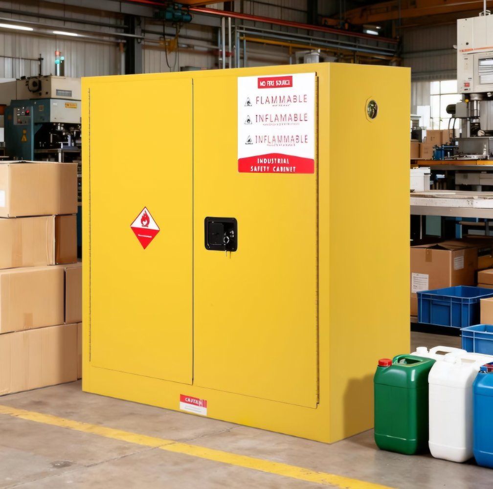 Hazardous Storage Flammable Cabinets, Fire Resistant Safety Cabinet for Flammable Liquids | Cold-Rolled Steel Construction w/Spi