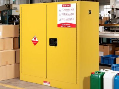 Hazardous Storage Flammable Cabinets, Fire Resistant Safety Cabinet for Flammable Liquids | Cold-Rolled Steel Construction w/Spi
