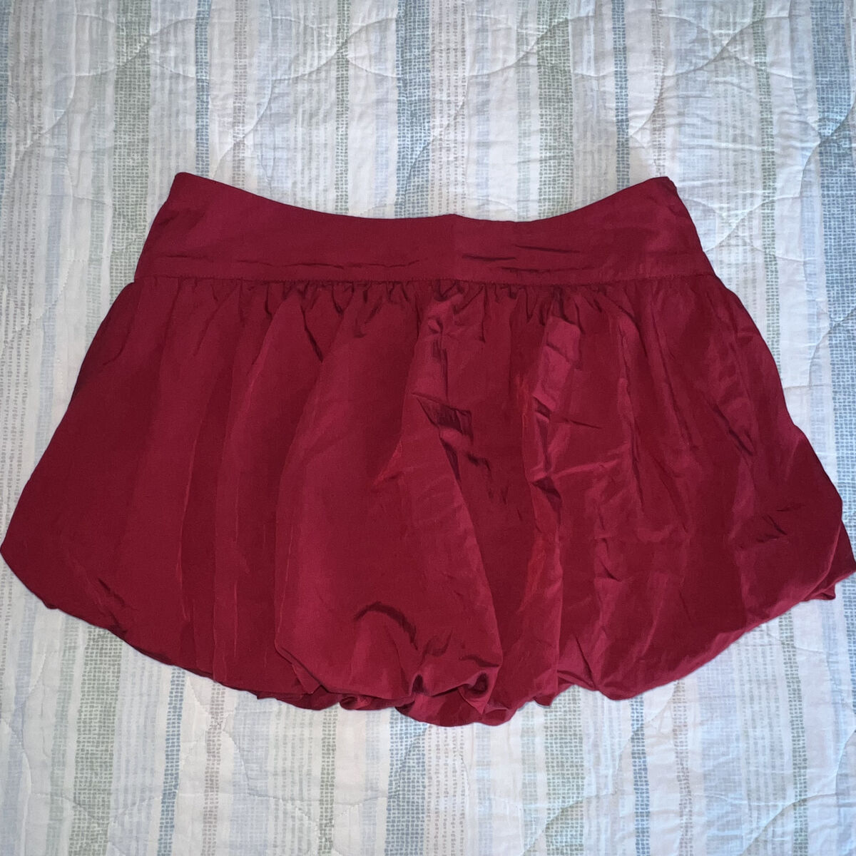 Fashion Nova Burgundy Tell Me I'm Pretty Bubble Skort NWT - Size Medium