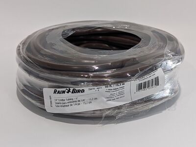 Drip Irrigation Tubing 50 ft – 1/4″ Emitter Line – 6″ Spacing – 0.8 GPH – Garden