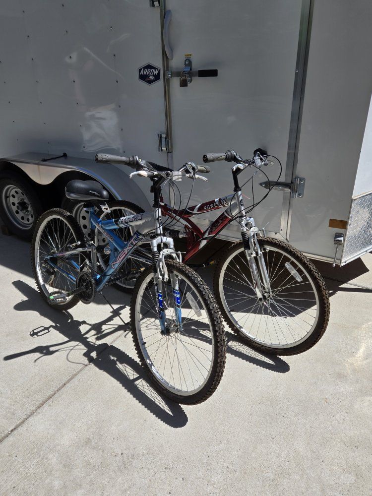 Next Power X 18-Speed Dual Suspension Mountain Bike - Blue/Silver