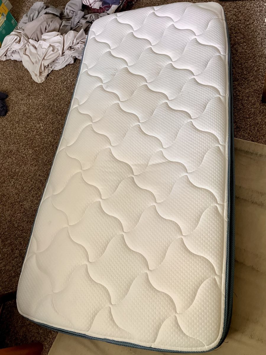 Twin XL mattress + sheets + board