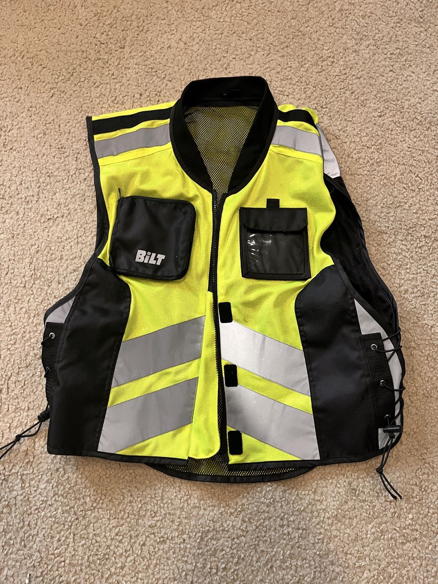 Bilt motorcycle vest reflective size large