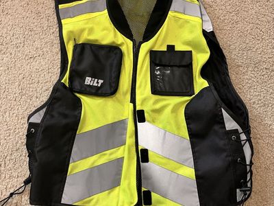 Bilt motorcycle vest reflective size large