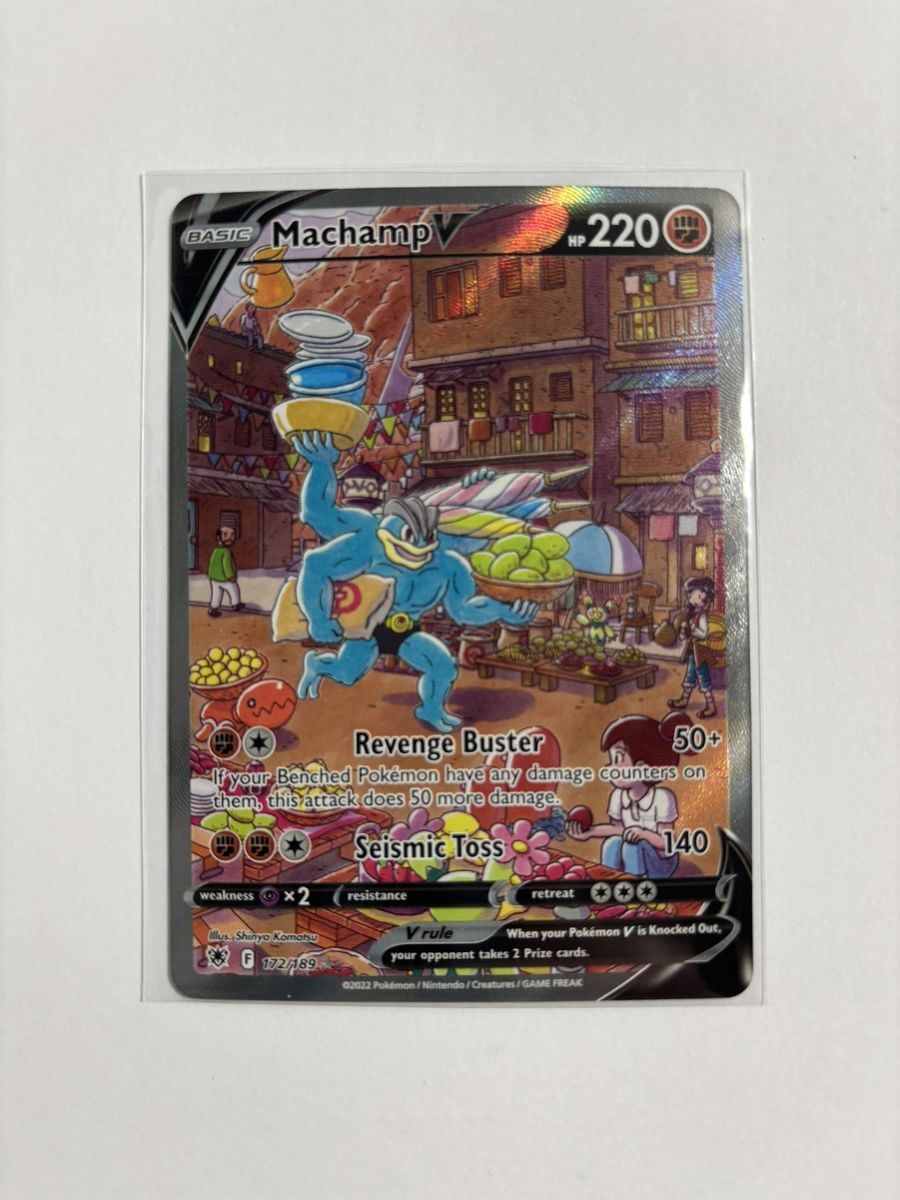 Machamp V (Alternate Full Art) SWSH10 #172/189 NW Holofoil Pokemon Card