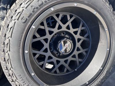 Vision 8x6.5 20x12 -51 offset wheels 33x12.5 tires