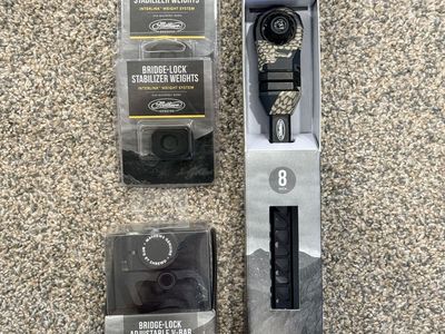 Mathews Bridge-Lock Stabilizer, Bridge-Lock Adjustable V-Bar, and Stabilizer Weights