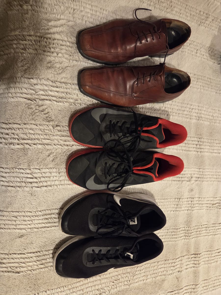 Size 13 Men's Dress Shoes and Nike Tennis Shoes