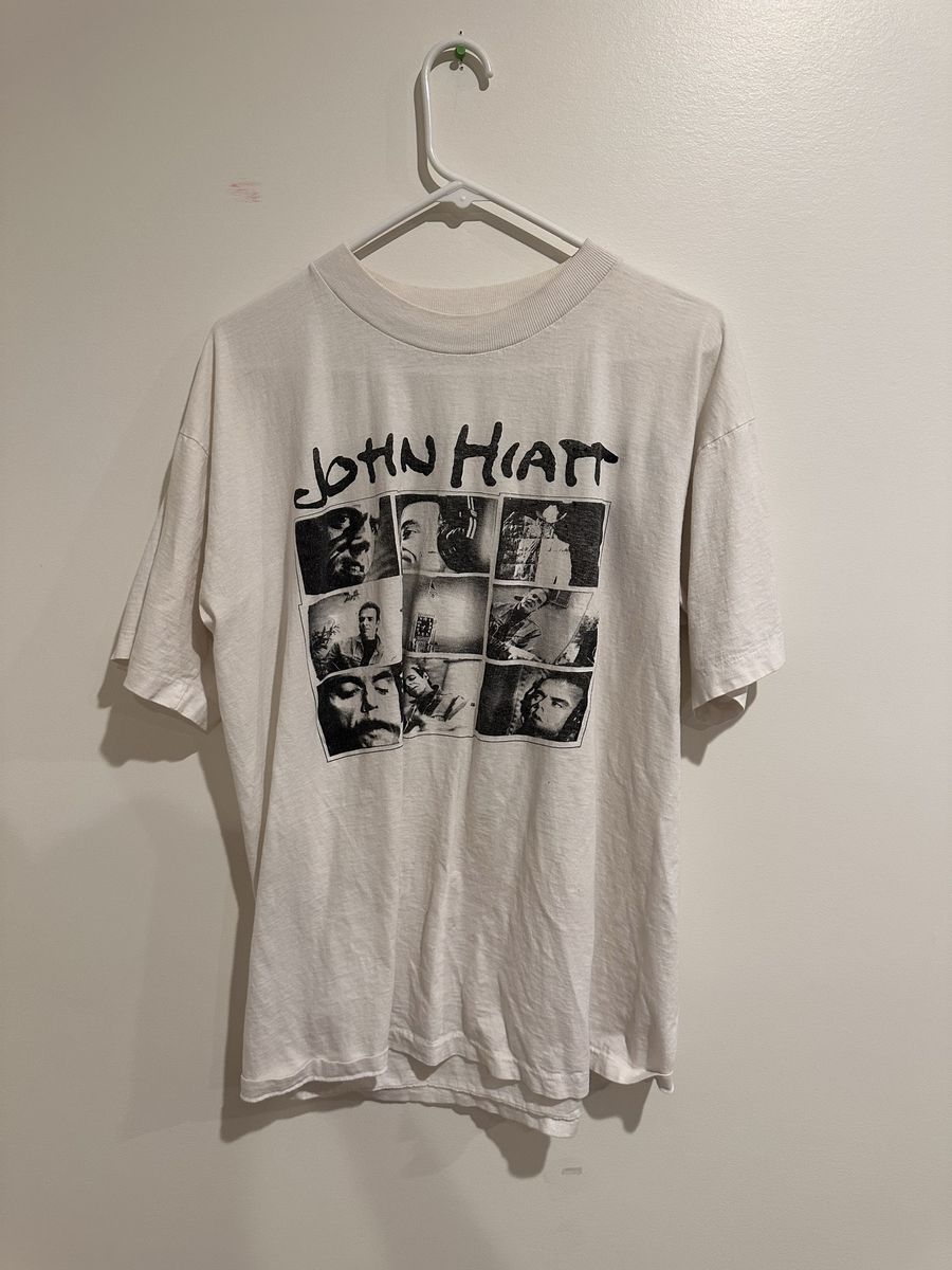 Vintage 1990 John Hiatt Stolen Moments Tour Concert T-Shirt White size xl
