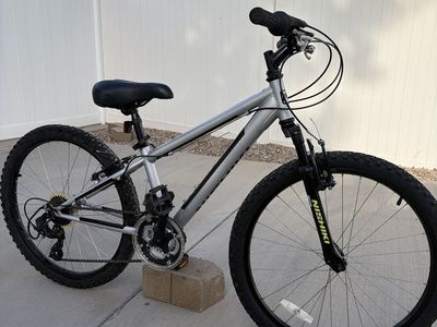 Nishiki Pueblo 24" Youth Mountain Bike - Silver/Black, Hardtail