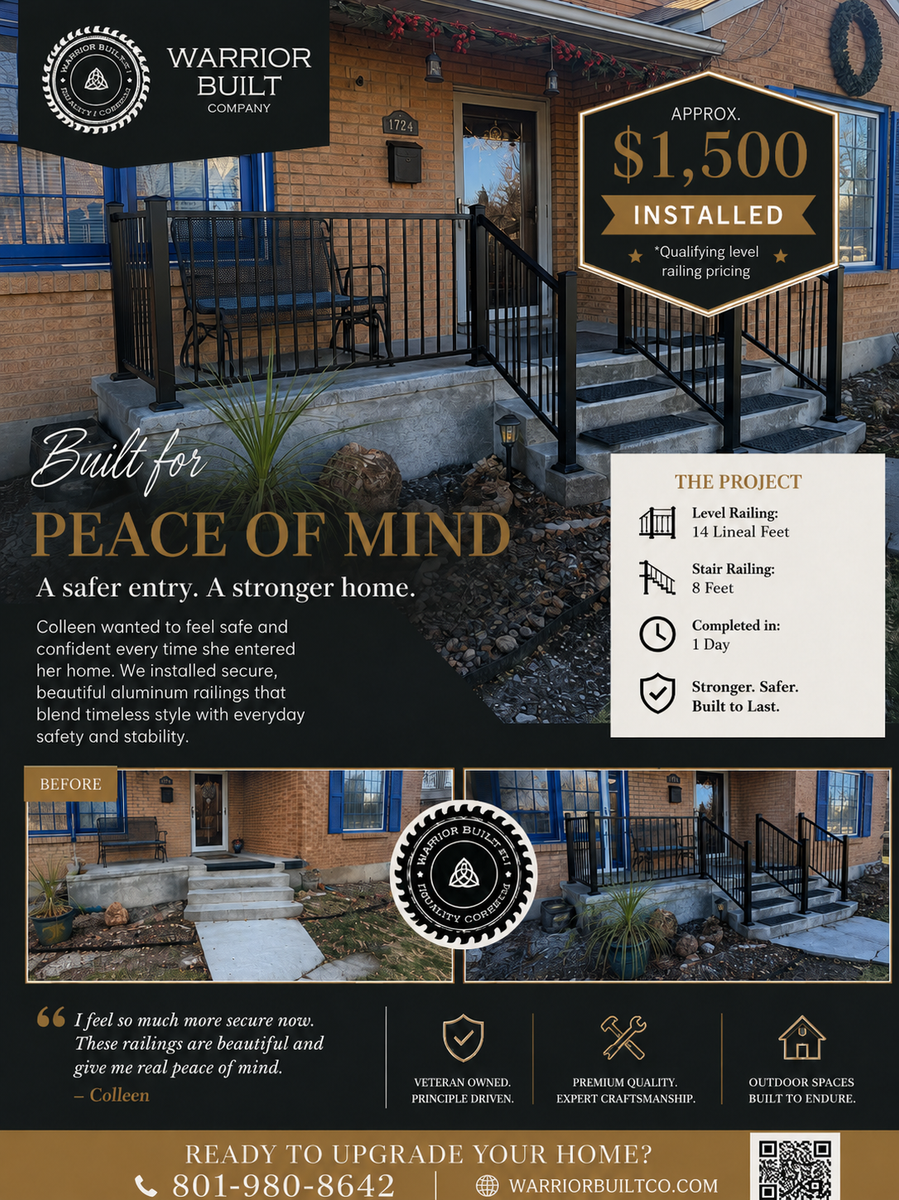 Unsafe Deck Railing? Labor Day Sale – From $60/Ft Installed
