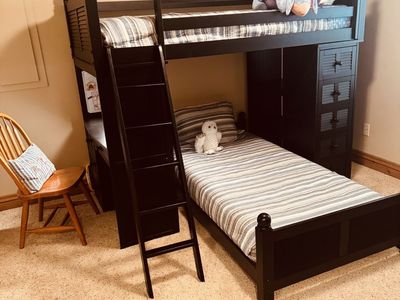 RC Willey Bunk Bed with Desk and Storage