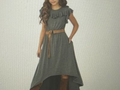 Joyfolie Nyla Dress in Heather Gray - Size 14.