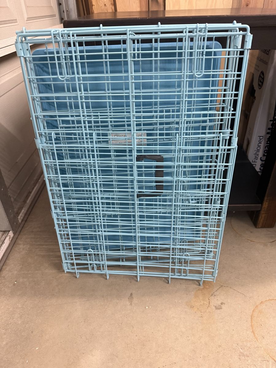 Great Choice Folding Wire Pet Dog Crate Small Blue 24" x 18" x 19"