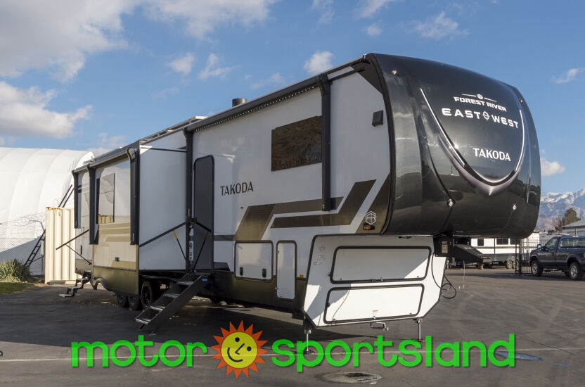 2026 Forest River Takoda 397TH Toy Hauler Garage Rear Living Room