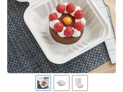 500 5x5x3 White Take-out Containers, Microwaveable