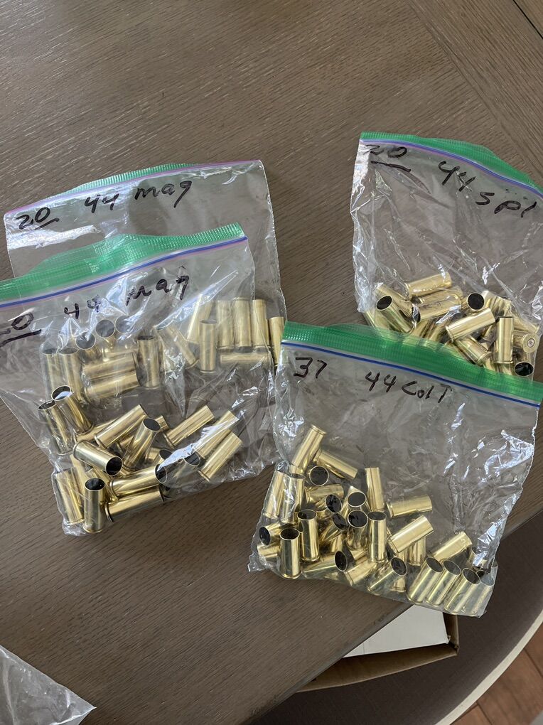 44 Mag, 44 Special And 44 Colt Brass.